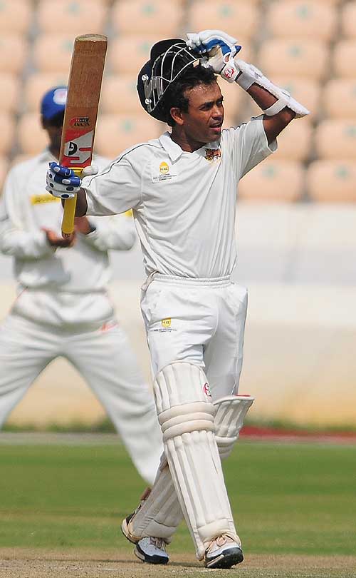 Vinayak Samant celebrates a maiden first-class century