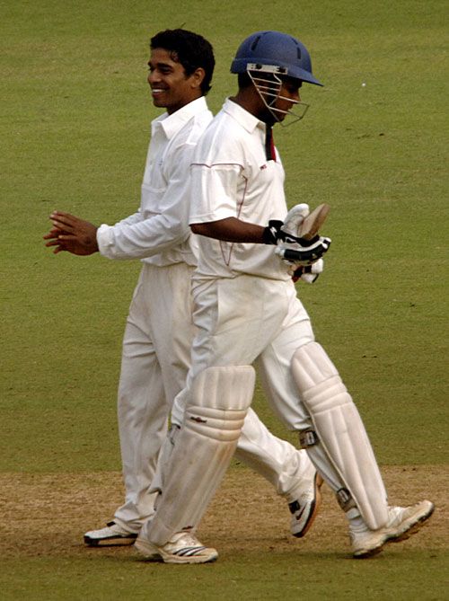 Rajesh Pawar celebrates after getting rid of SS Das