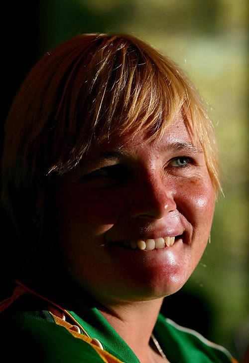Sunette Loubser at a press conference