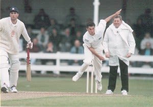 Darren Thomas bowling