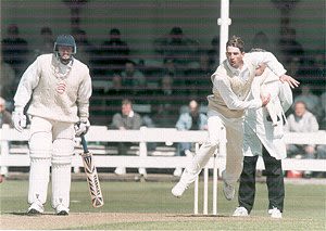 Steve Watkin bowling