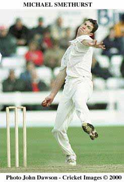 Mike Smethurst at Derbys in the 2000 Benson and Hedges competition