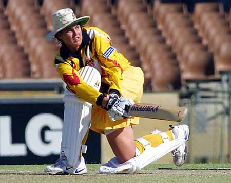 Western Australia captain Zoe Goss batting in her innings of 24*