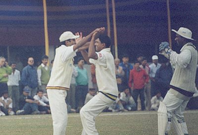 Sanjay Satpathy celebrates the fall of S Ghosh