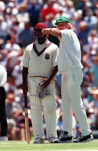 Jeff Thomson with Brian Lara