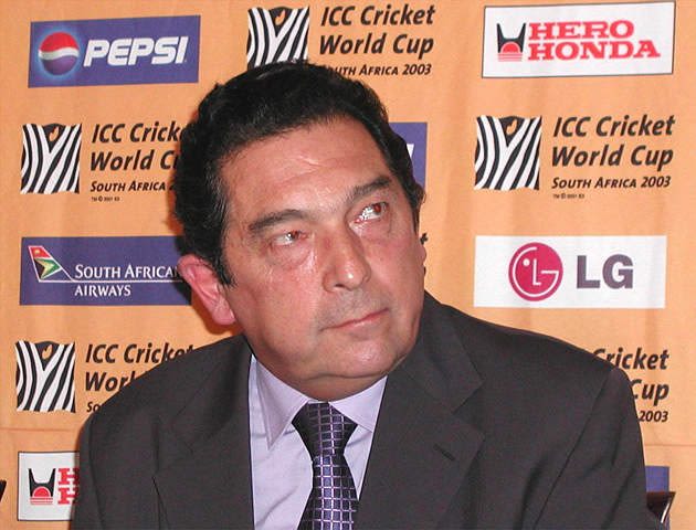 Ali Bacher addresses the media in Johannesburg