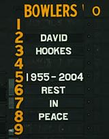The scoreboard pays tribute during the funeral of David Hookes