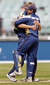 Tim Welsford and Adam Crosthwaite celebrate