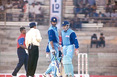 Kapoor and Rathour have a mid pitch conference