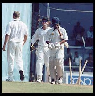 Vinayak Mane's wickets have just been rearranged by Matthew Hayden