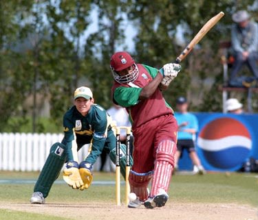 Willett hits a delivery down the ground. 2nd ICC Under-19 World Cup Super League Semi Final: Australia Under-19s v West Indies Under-19s at Lincoln, 6-7 Feb 2002