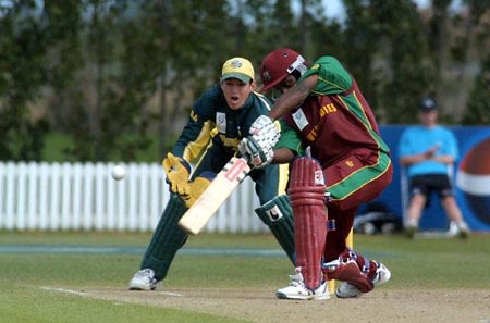Willett drives through the covers. 2nd ICC Under-19 World Cup Super League Semi Final: Australia Under-19s v West Indies Under-19s at Lincoln, 6-7 Feb 2002