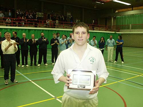 Gary Wilson-Mott with his prize