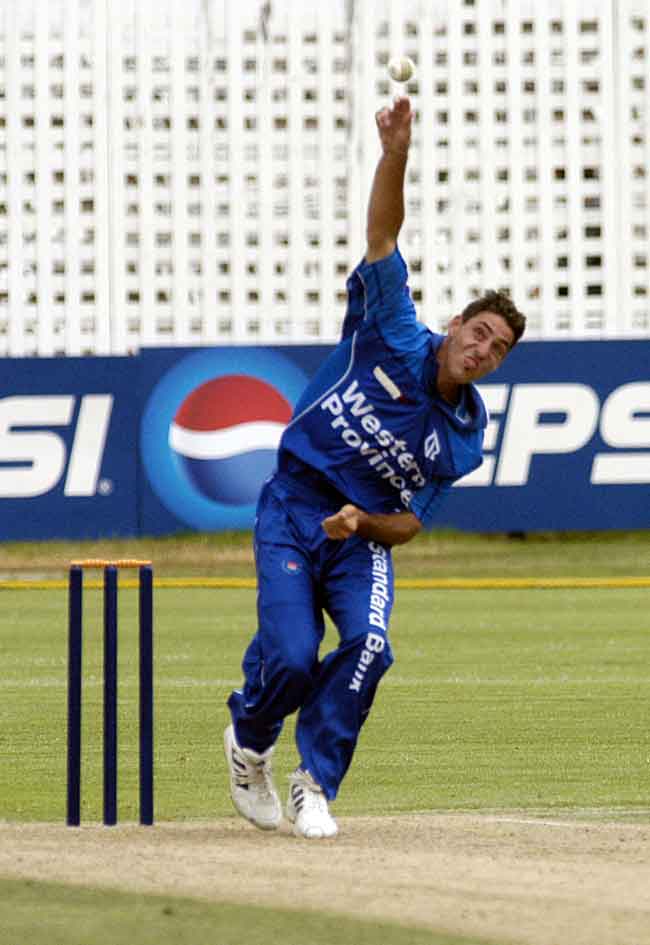 WP opening bowler Quinton Friend in action against SA