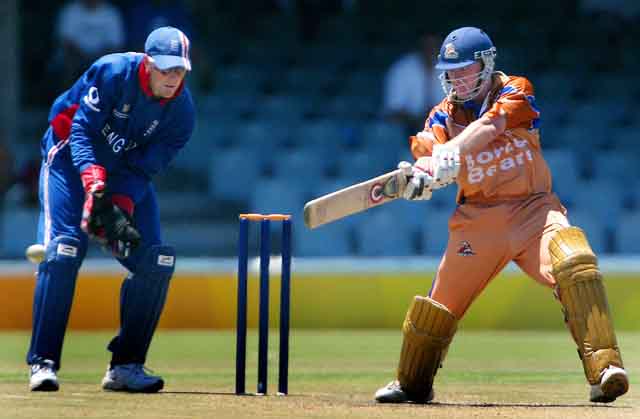 Border Bears Steven Pope hits out as England's wicket keeper Marcus Trescothick