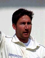Ed Giddins looking red-faced 2001