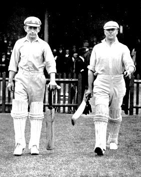 1st Test, Collins and Bardesley walk out