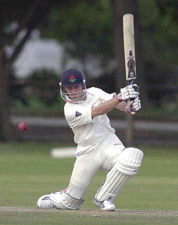 Tim Roberts drives for four