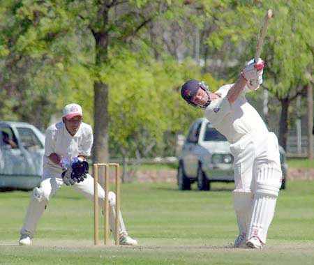 Graham Lloyd with a straight drive
