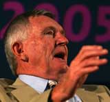 Keith Stackpole speaks at a function