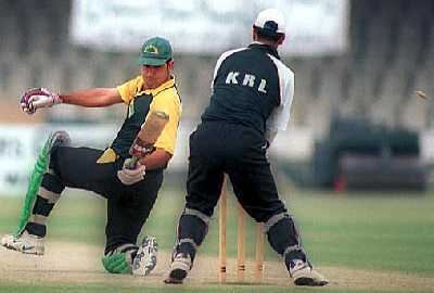 Sajid Shah bowled by KRL's Murtaza Hussain