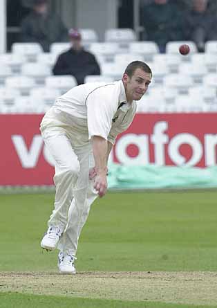 Gareth Clough playing for Notts in the CricInfo Championship