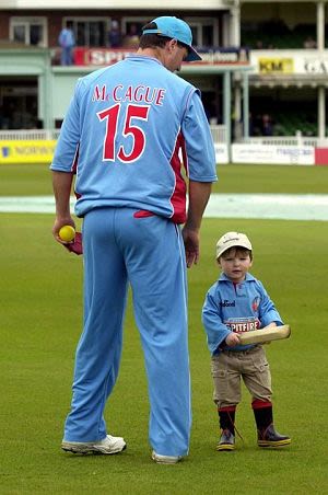 Martin McCague with his two year old son Monte