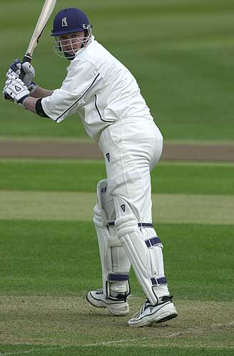 Dominic Ostler turns the ball to leg in his innings of 94