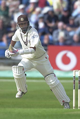 Nadeem Shahid sets off on a single in the Surrey innings