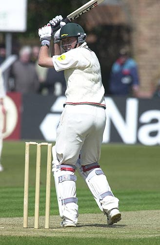 Carl Crowe sees a delivery pass by the leg-side