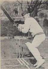 Gilbert Jessop leaps out to drive
