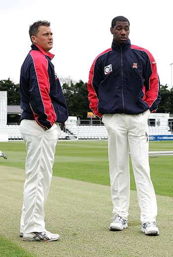Unbridled enthusiasm: Darren Gough and Alex Tudor prepare for the new season