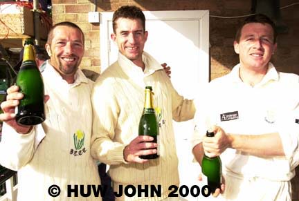 Maynard, Watkin and Croft celebrate