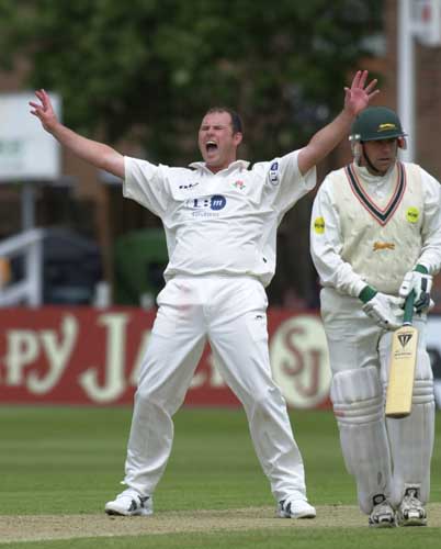 John Wood bellows an appeal against Bevan , but not out