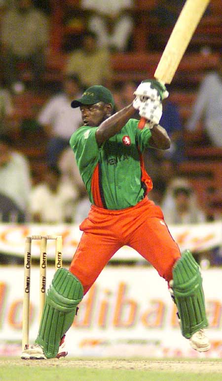 Odumbe plays a cut shot