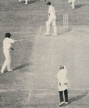 Ross Edwards lbw to Woolmer for 99, England v Australia, 2nd Test, Lord's July 31, 1975