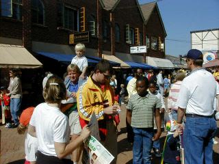 Adam Huckle signs autographs