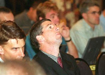 Derek Crooks at the venue on the second day of King Commission trials