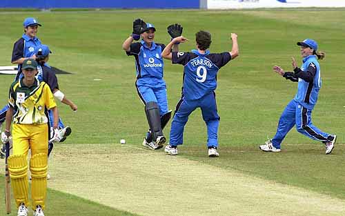 Pearson has just got the wicket of Clark for 0