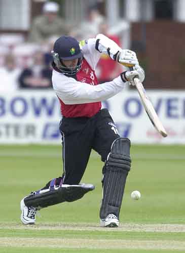 Adrian Dale with an off drive