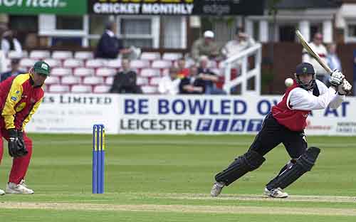 Adrian Dale with a drive through the off side