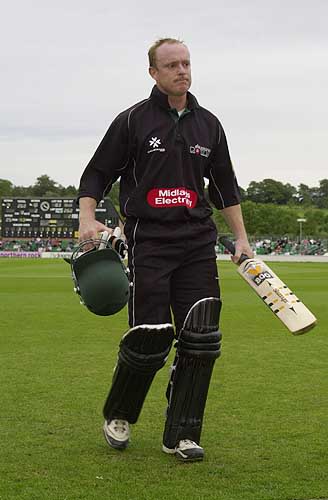 Ben Smith departs the field after his entertaining innings of 83