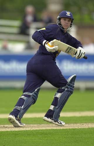 Durham's Gary Pratt with a turn to the leg side in the Durham innings