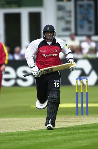 Glamorgan's Steve James playing in the Norwich Union League