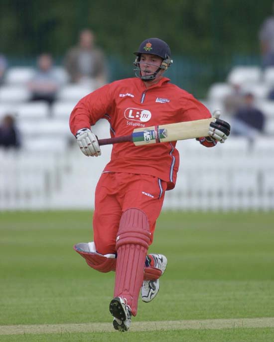 Ryan Driver seen on a rare outing for Lancs in the 2002 season