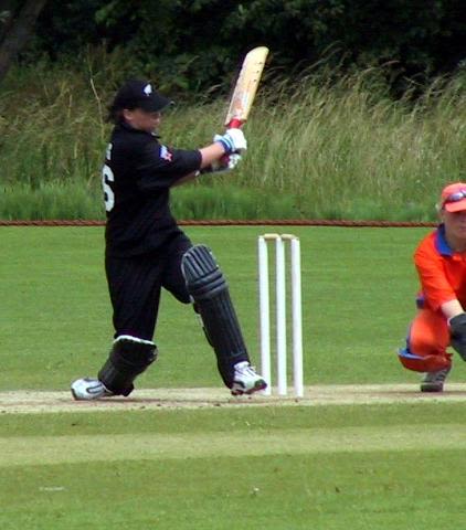 Frances King batting
