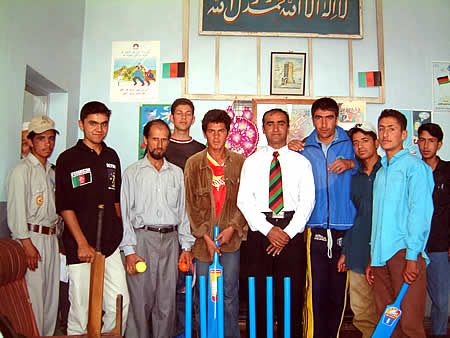 Khushal Khan High School sports teachers and students with Taj Malik and Abdul Khalil and Khalik Dad Noori
