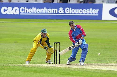 Neil Foster wielding the willow