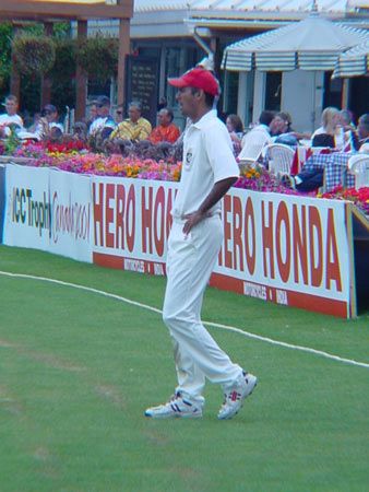 Seebaran watches on from the outfield