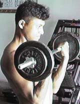 Bikash Ranjan Das in Gym